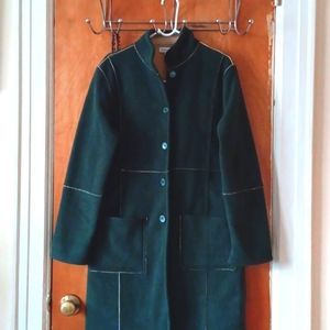 WOMENS BRUSH SUEDE AND FLEECE COAT